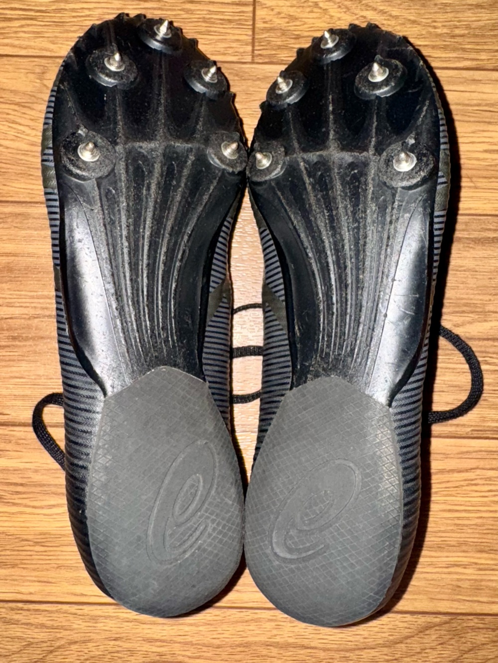 Asics Hyper Sprint 8 1093A197 Men 9 Black Gunmetal Track & Field Spikes Shoes - Picture 6 of 7